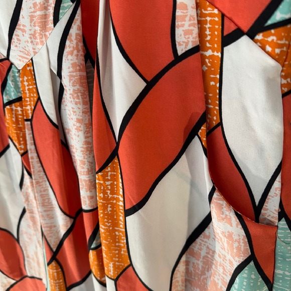 SHEIN Jumpsuit Wide Leg Abstract Print Sleeveless Strap Casual Romper L Boho - Picture 9 of 9